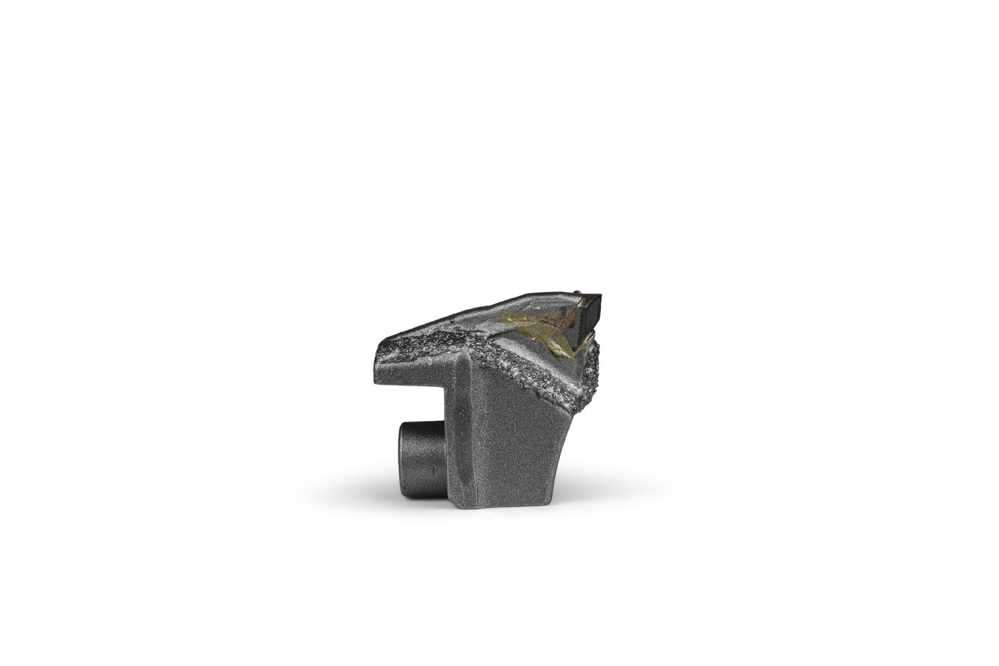 Outil HRT® compatible avec les broyeurs FAE (alternative au type I). Outil doté d'une pointe en carbure et de trois couches supplémentaires de revêtement en carbure WearShield® pour une durée de vie prolongée. Outil avec un trou de boulon M20.