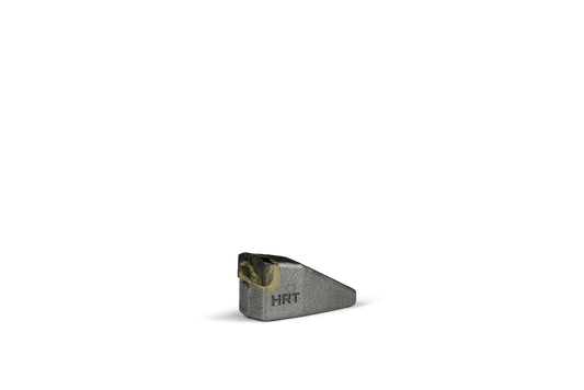 Pointe en carbure HRT® à souder résistante à l'abrasion (68x25x33mm). Version gauche